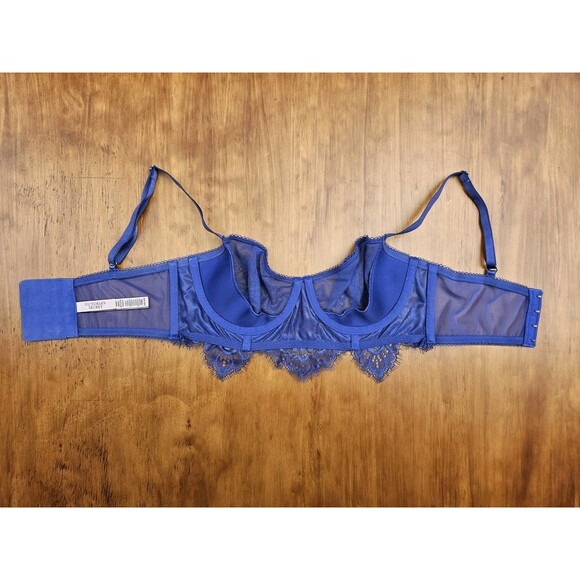 Victoria's Secret 32D Dream Angels Push-Up w/o Padding Underwire Bra Fringe Lace - Picture 4 of 7